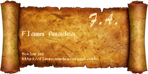 Flamm Amadea névjegykártya