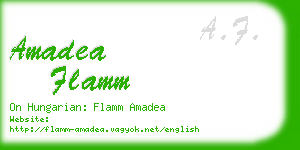amadea flamm business card